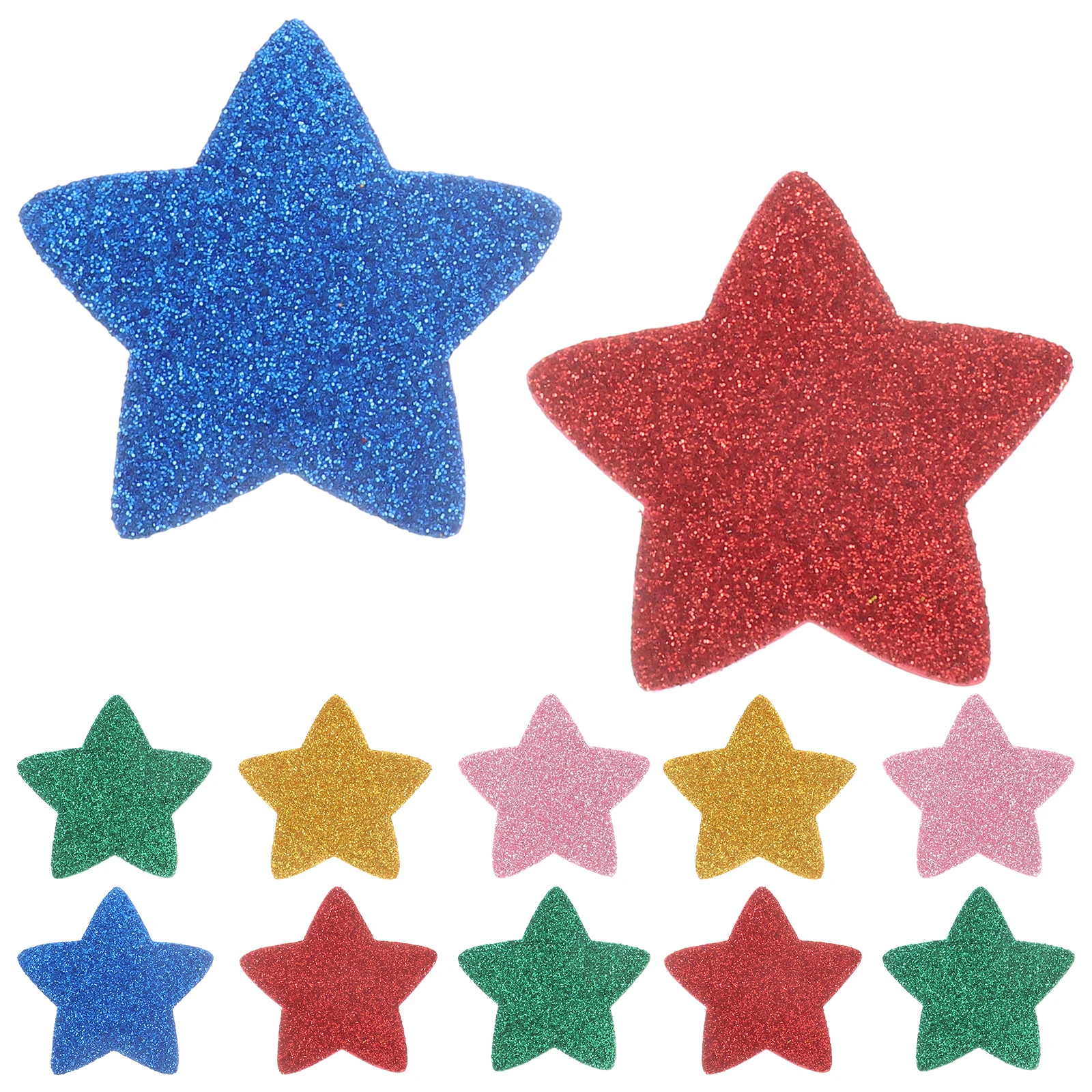 

15 Pcs Star Pattern Sticker Craft Shape Stickers Adhesive Patches Scrapbook Eva Foam Decals for Crafts Stars Projects Self