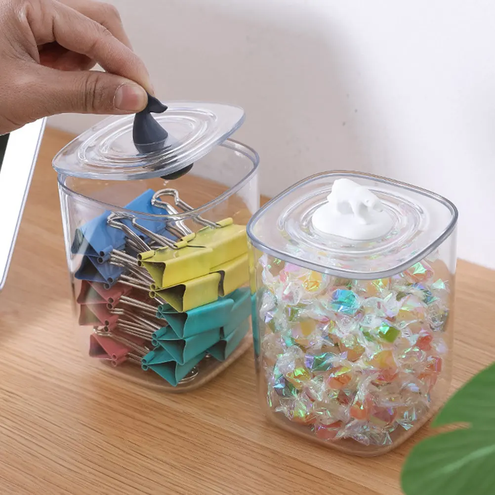 2Pcs Whale Acrylic Storage Box Transparent Cartoon Animal Makeup Cotton Pad Organizer Toothpick Holder