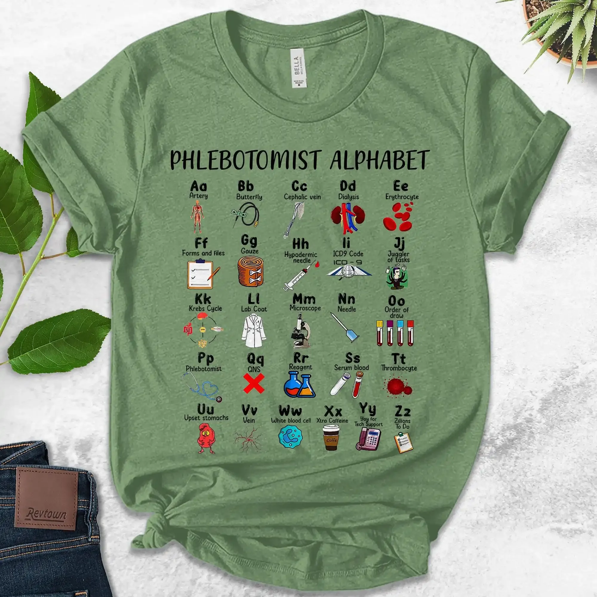 Phlebotomy Lab Week T Shirt Phlebotomist Nurse Alphabet Retro 2024 Phleb Abcs UNV103