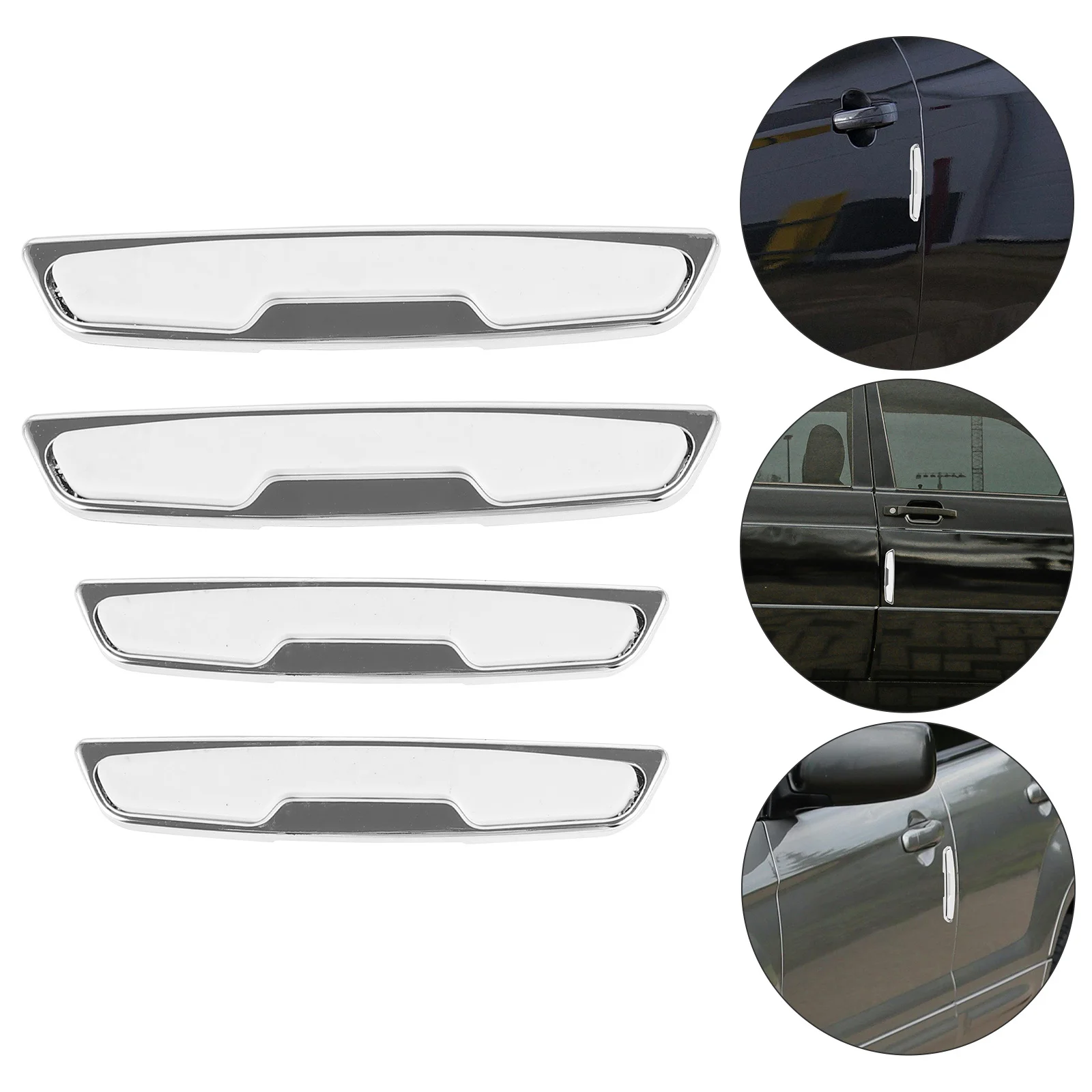 

4pcs Car Door Edge Guard Plastic Rubber Material Anti-Scratch Protection Universal Fit For All Cars Door Protective Trim