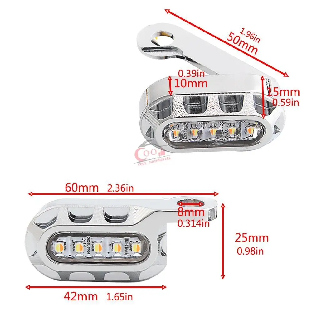 New Motorcycle LED Turn Signal Indicators Amber Running Lights Mini Lamp For Harley Davidson Sportster XL 1200 883 72 48 2004-22
