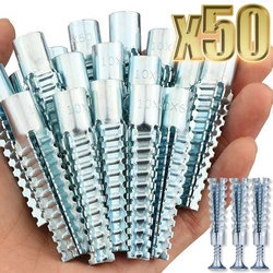 New Metal Expansion Tube Pipe Self Tapping Screw Drilling Plug Solid Serrated Thorny Wall Anchor Expansion Bolt Home Improvement