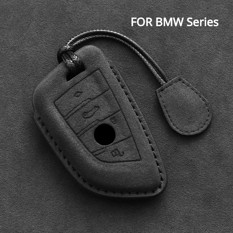 

Leather Car Key Case Cover For BMW X1 X3 X5 X6 X7 G20 G30 G01 G02 G05 G11 G32 F20 F15 F16 F48 1 3 7 Series Car Accessories