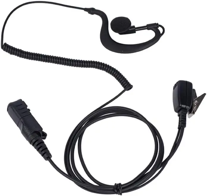 Xpr3500e fone de ouvido com microfone ptt para motorola xpr3300e xpr3500 walkie talkie 5 pacote rádio 2 vias forma g preto