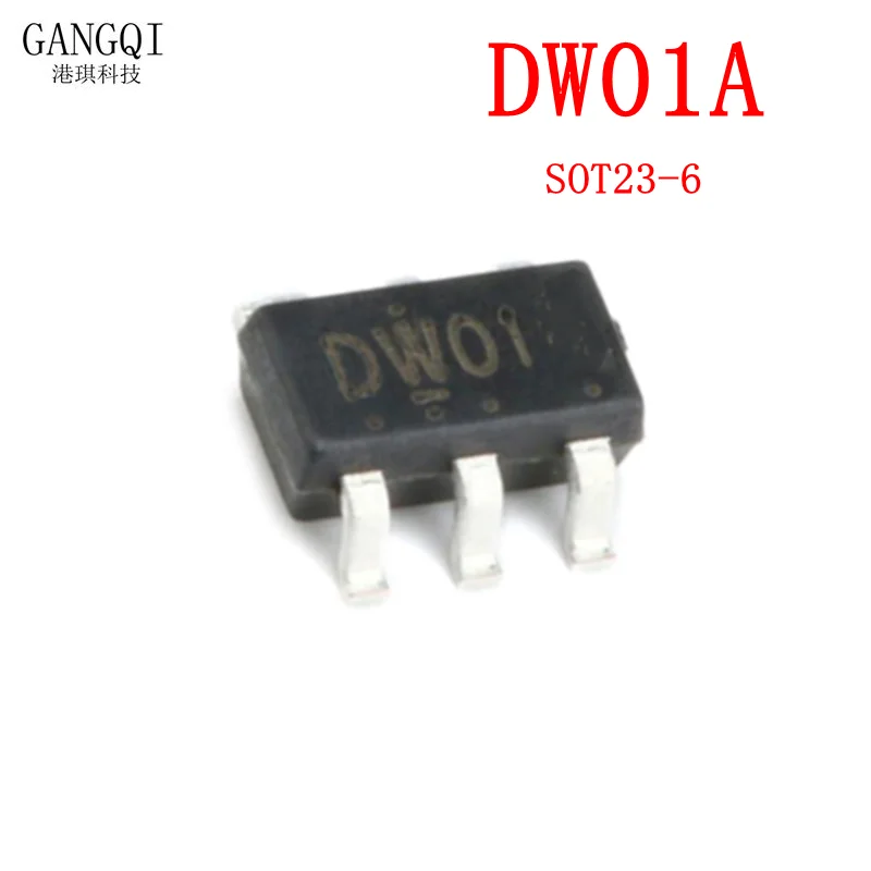 20 pz/lotto DW01 SOT23-6 DW01A DW01D SOT23 SMD Batteria Al Litio Protezione IC In Magazzino