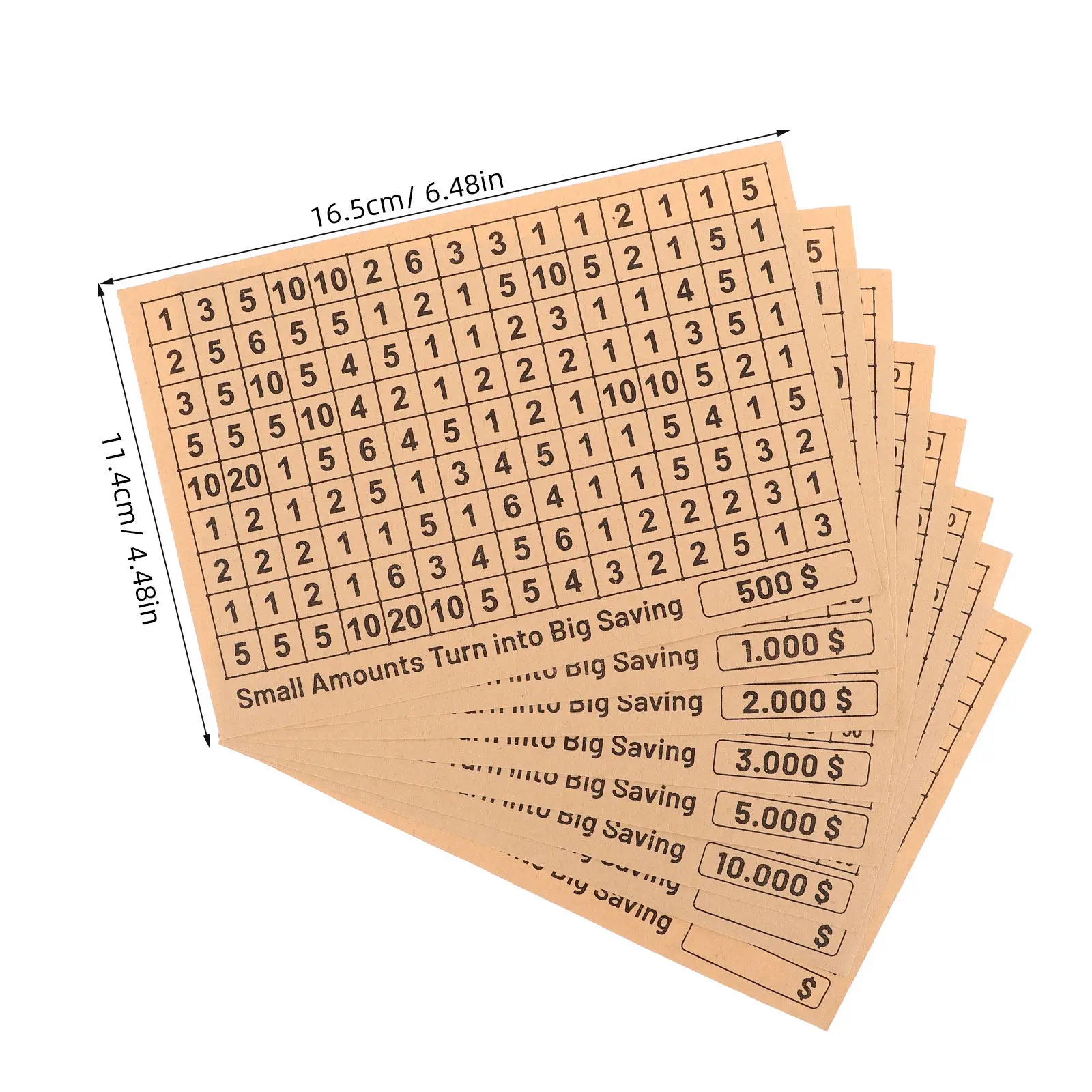 8Sheets Money Saving Challenge Tracker Stickers Self Adhesive Dollar Savings Box Labels Budget Planner Charts Family School
