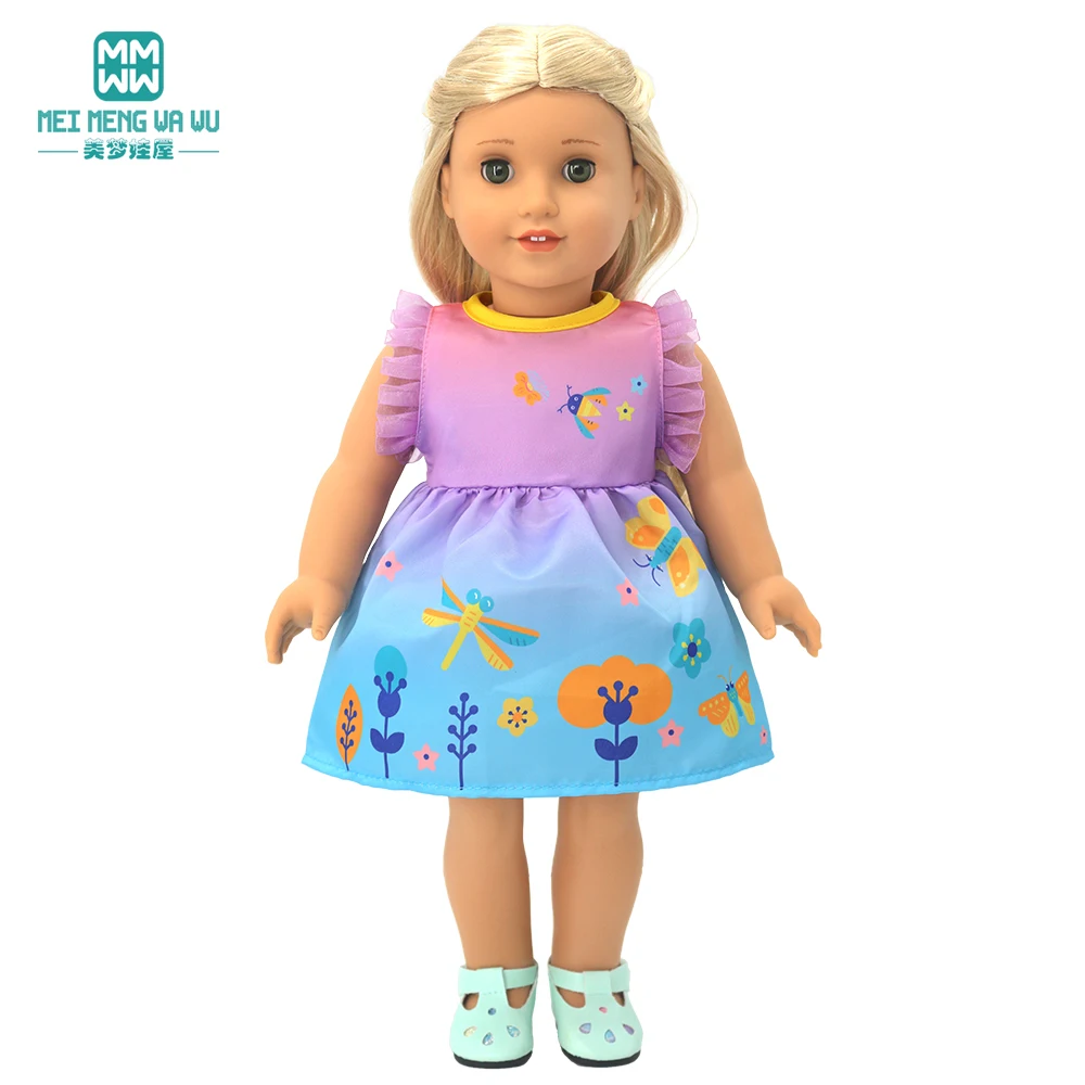 Neue Puppe Kleidung 43-45CM Spielzeug Neugeborenen Puppe Amerikanische Puppe Kleid Ein Stück Mädchen Geschenk