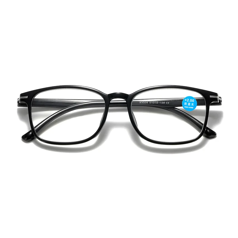 Frauen Kunststoff Lesebrille Kleine Rahmen Lila Presbyopie Brillen Männer Anti Blau Licht Brillen Für Lesen + 1,0 + 1,5 + 2,0 – Detail 11