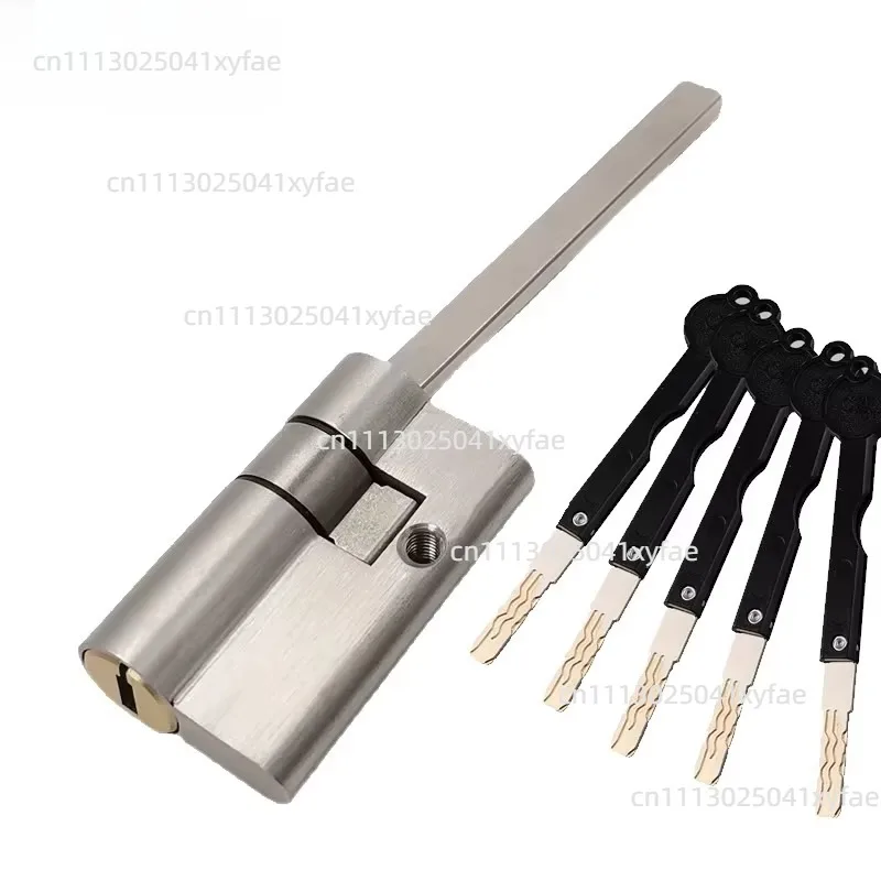 Stainless Steel Automatic Fingerprint Lock Cylinder with Tail C-Class Core Anti-Theft Door Emergency Lock Core