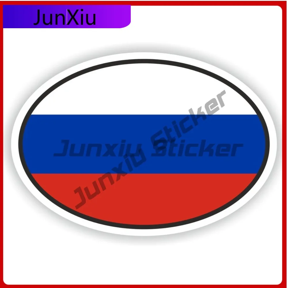 

Russia Oval Sticker with Flag Funny Boat Anti UV Exterior Parts Vinyl Decal For Car Truck SUV Window Bumper Laptop