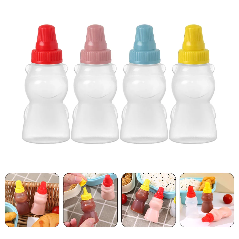 8 Pcs Vinegar Bottle Sauce Honey Container Kitchen Supplies Ketchup Squeeze Bottles