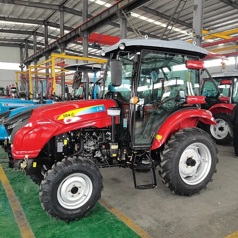 Shanghai Brand Multifunction 504 Farm Tractor Four-Wheel Drive 50 Horsepower for Agriculture 4x4