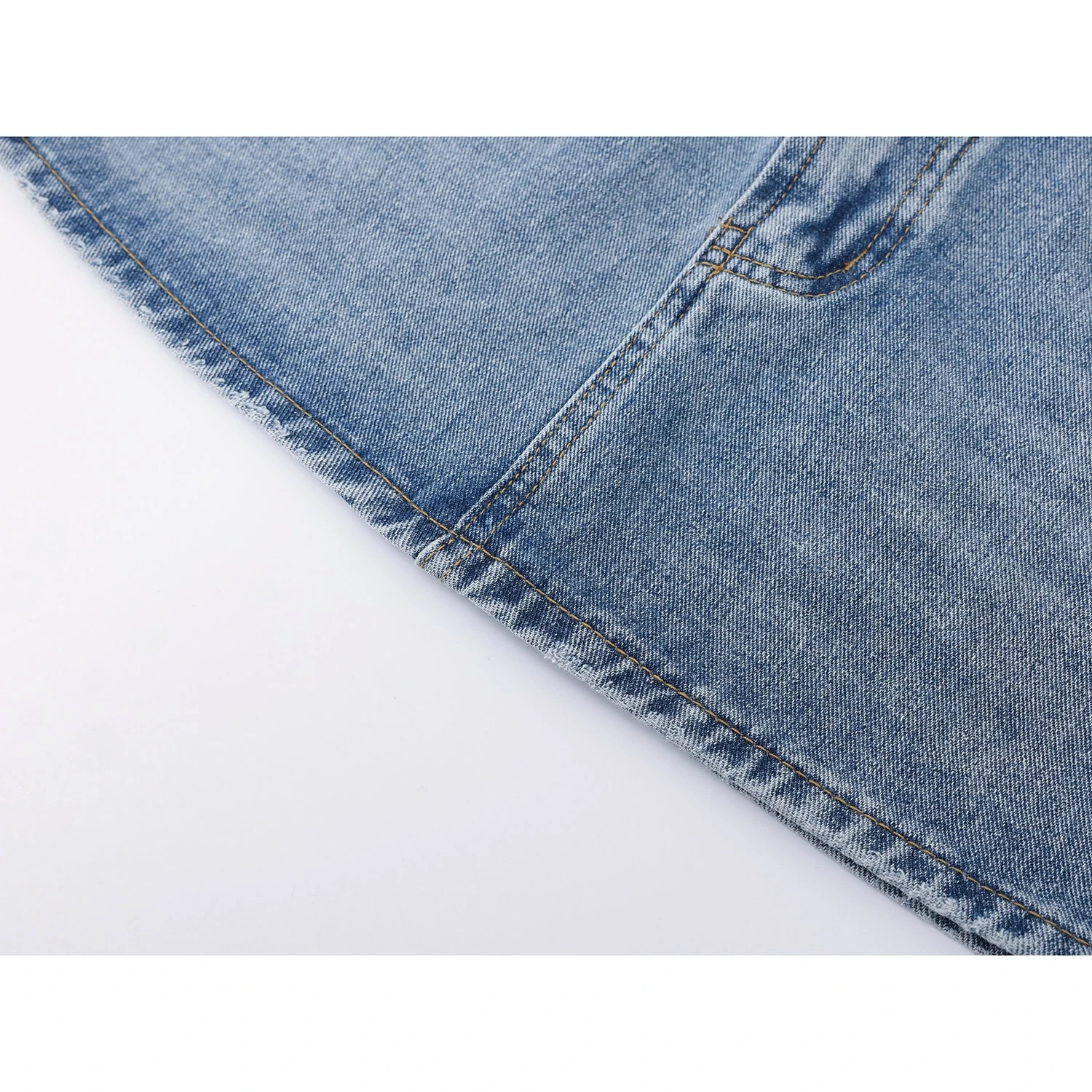 Y2k Retro Sexy Hot Girl Fake Two-Piece Spliced Vintage Blue Denim Skirt Women American New Tendy Fashion High Waist Slim Skirts