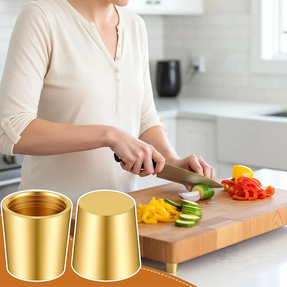 4pcs Brass Cutting Board Feet Chopping Board Stabilisers Non Slip Jewelry Box Board Display Tray Riser Feet