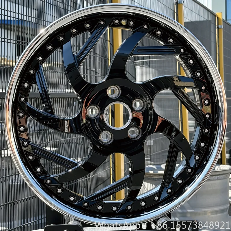 2 Piece Custom Deep Dish Forged Aluminum Wheels 5*100 5*108 5*112 5*114.3 5*120 5*130 Multi Spoke Performance Car for X4 X5 BRZ