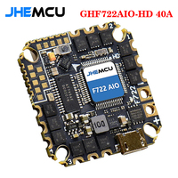JHEMCU GHF722AIO-HD 40A Baro OSD BlackBox 5V BEC F722 Flight Controller BLHELIS 40A 4in1 ESC 2-6S for RC FPV Cinewhoop Drone