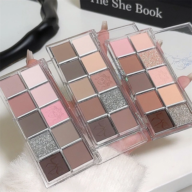 DIKALU 12-kolorowa paleta cieni do powiek o niskiej saturacji, w całości matowa, o kolorach herbacianych i morelowych, do codziennego makijażu, długotrwałe cienie do powiek w odcieniach ziemi.