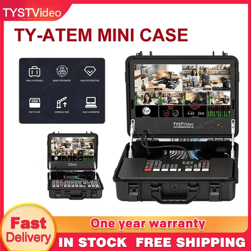 TYST TY-ATEM MINI VIDEO Switcher Portable Case Build-in Monitor for Blackmagic Design ATEM Switcher