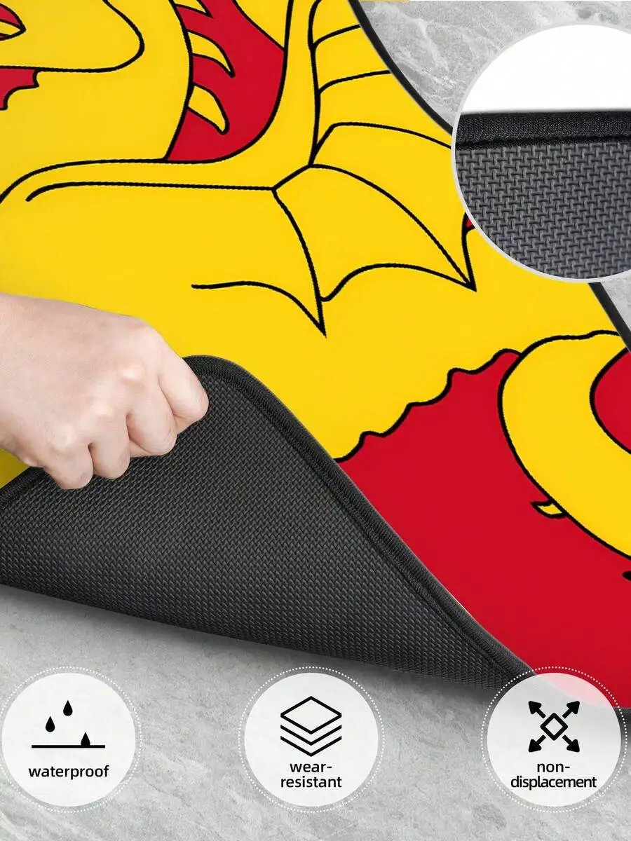 Kingdom Of The West Saxons Wessex Flag Dragon 4-Piece Car Floor Mats For Most Vehicles – Rubber Backing,Durable & Stylish Auto