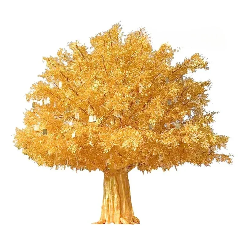 Imitative Tree Golden Banyan Cash Tree Outdoor Shopping Mall Large Red Envelope Golden Tree