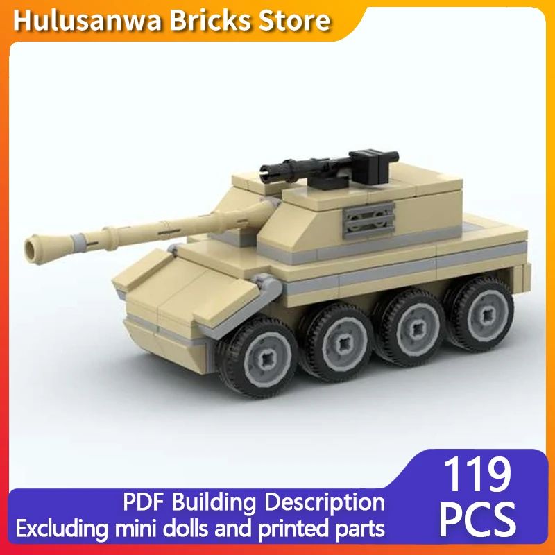 

Military Desert Battle Tank Model MOC Building Bricks War Equipment Modular Technology Gifts Holiday Assemble Children Toys Suit