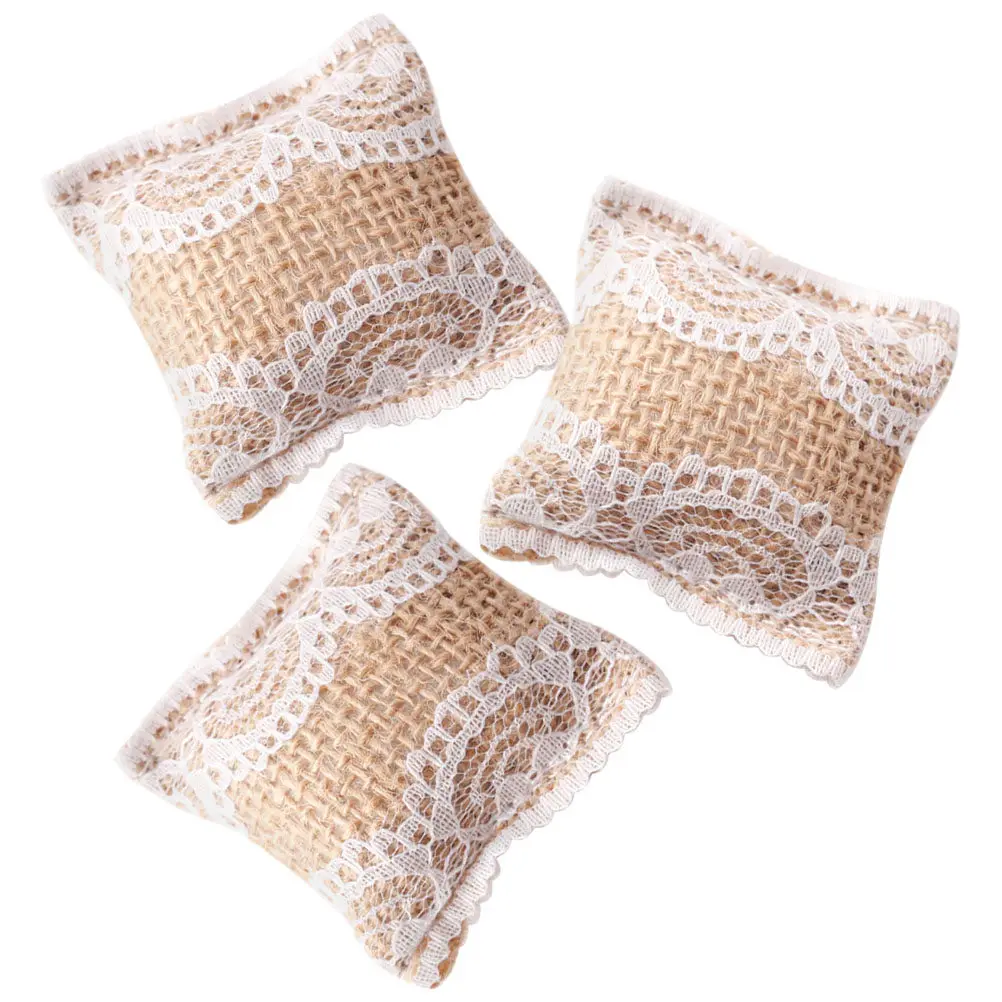 

3Pcs Miniature Bedroom Pillow Series: Elegant Lace Detail Cushions for Dollhouse Interior Design Setup Dollhouse Décor