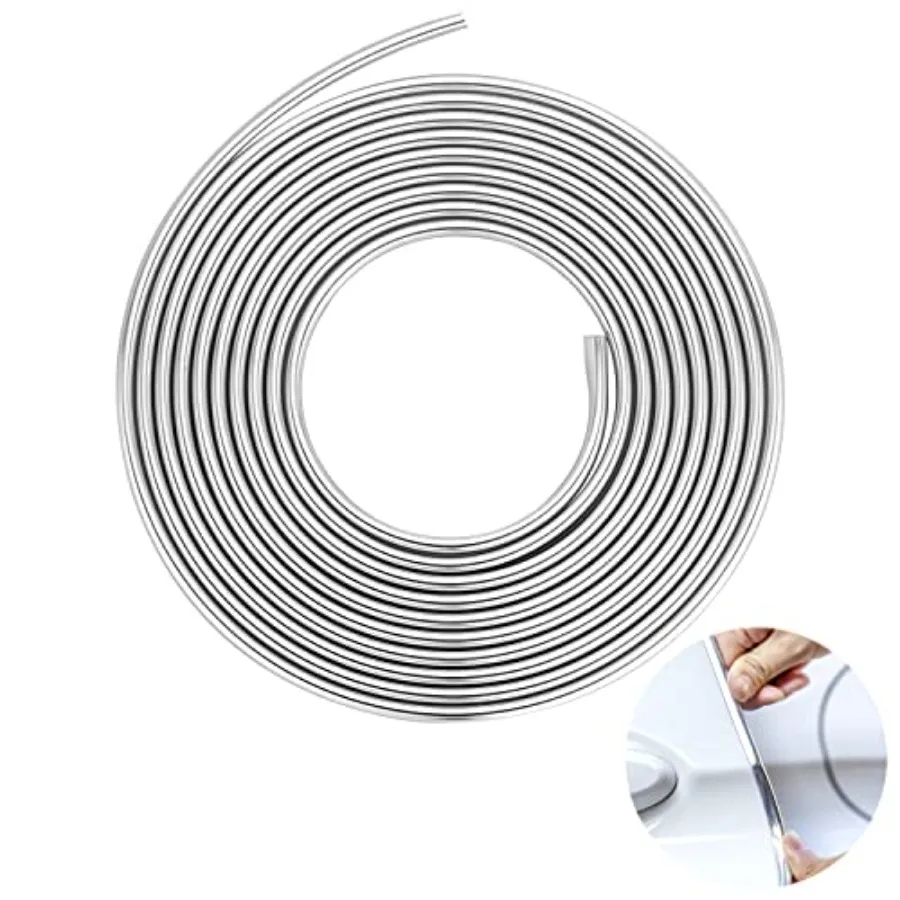 

Car Door Edge Guards Chrome Silver Universal U Shape Moulding Trim Strip Automotive Guard Door Protector Decorative for Sedans