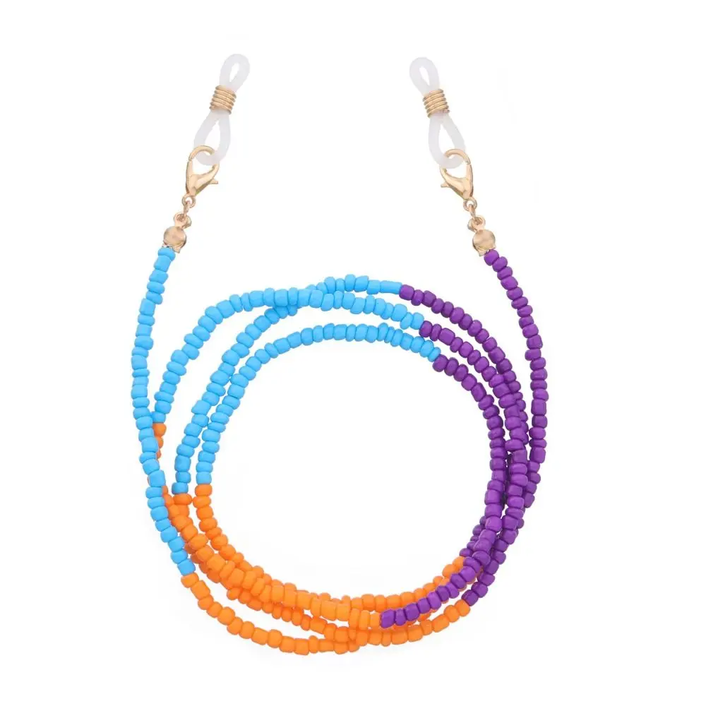 

Metal Chain Colorful Bead Glasses Chain Bohemia Style Neck Strap String Sunglasses Chains Anti-lost Hanging Neck