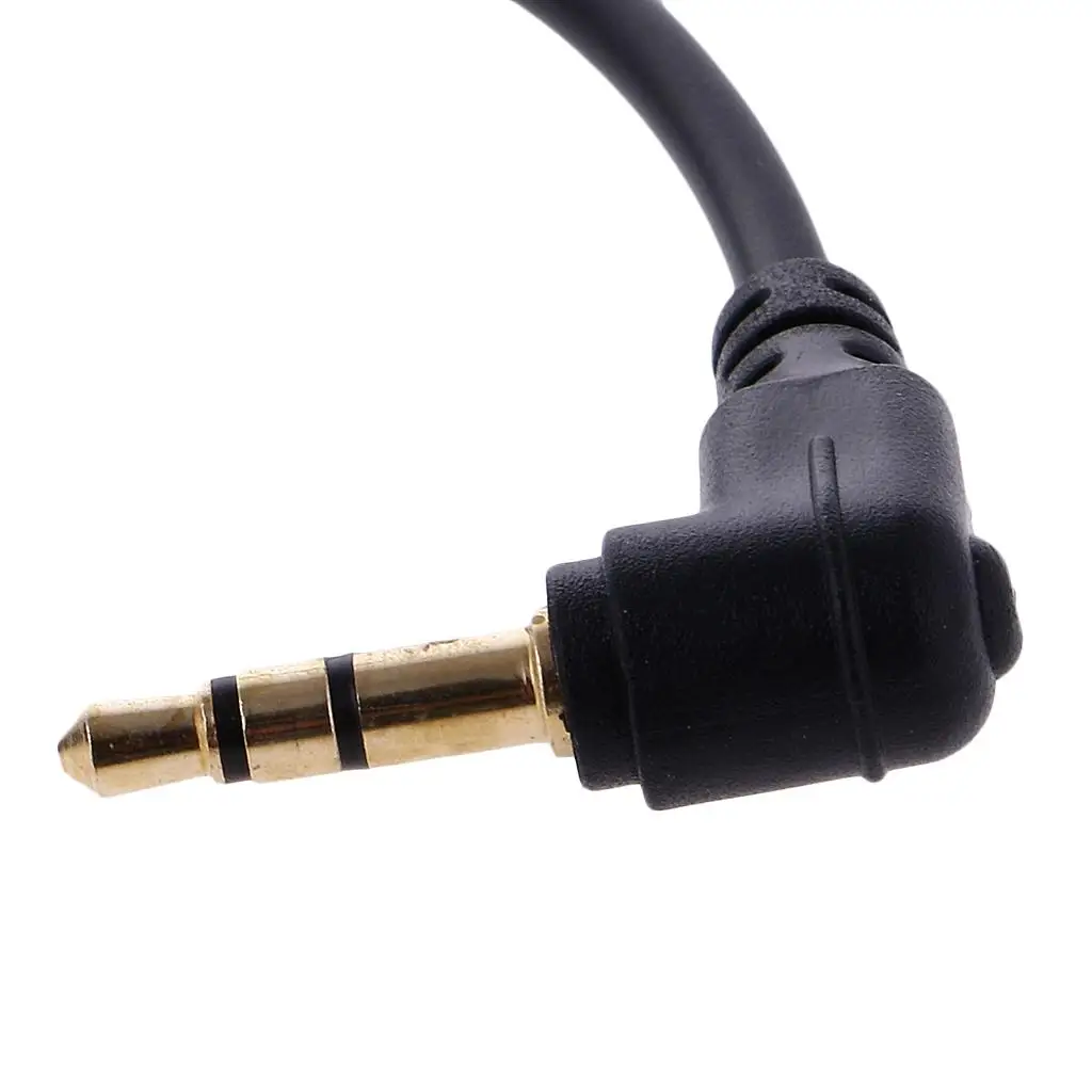 Black Male to Female Audio Extension Cable Connector for MP