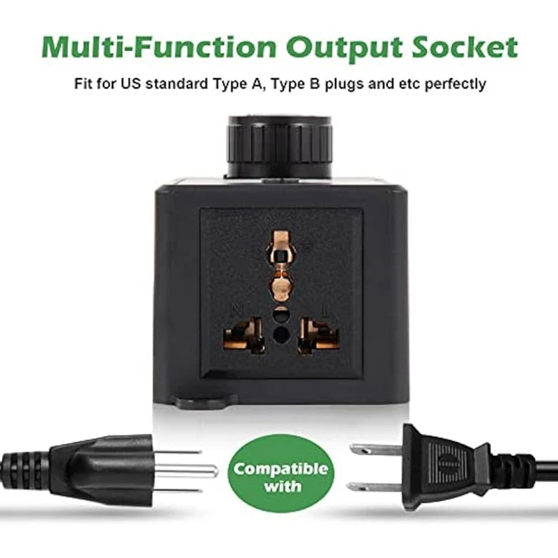AC Motor Speed Controller,15A Max AC Electric Fan Variable Speed Controller AC Controller US Plug image 2