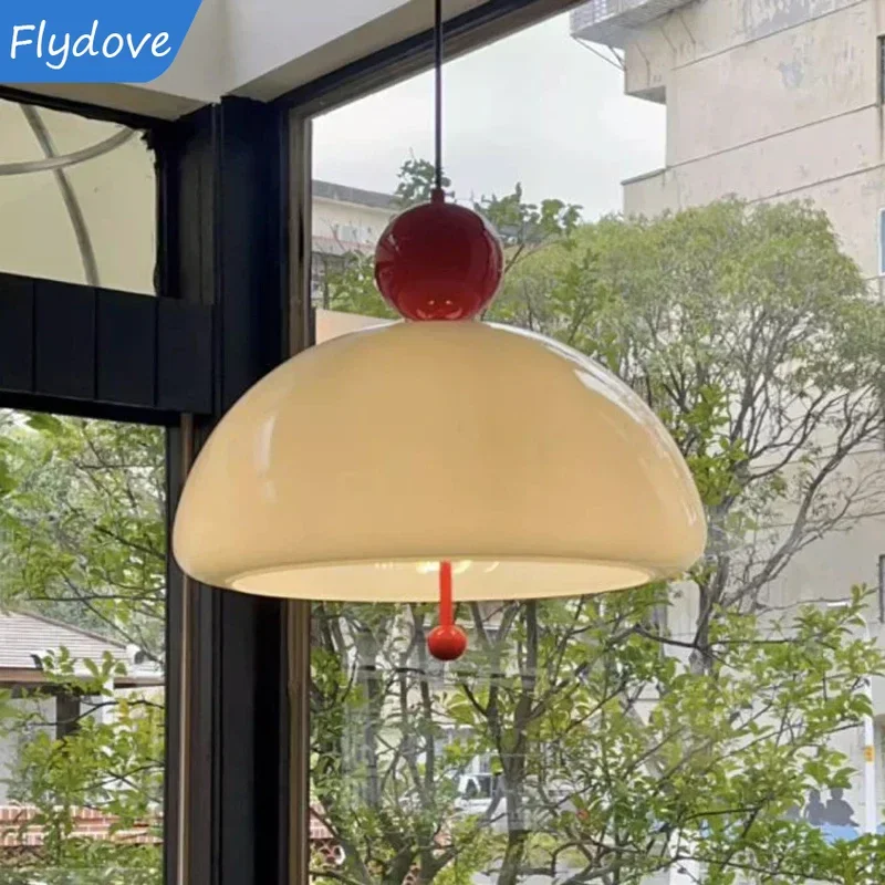 New Personalized LED White Jade Glass Pendant Light Creative Restaurant Coffee Shop Bedroom Study Pendant Light Indoor Lighting