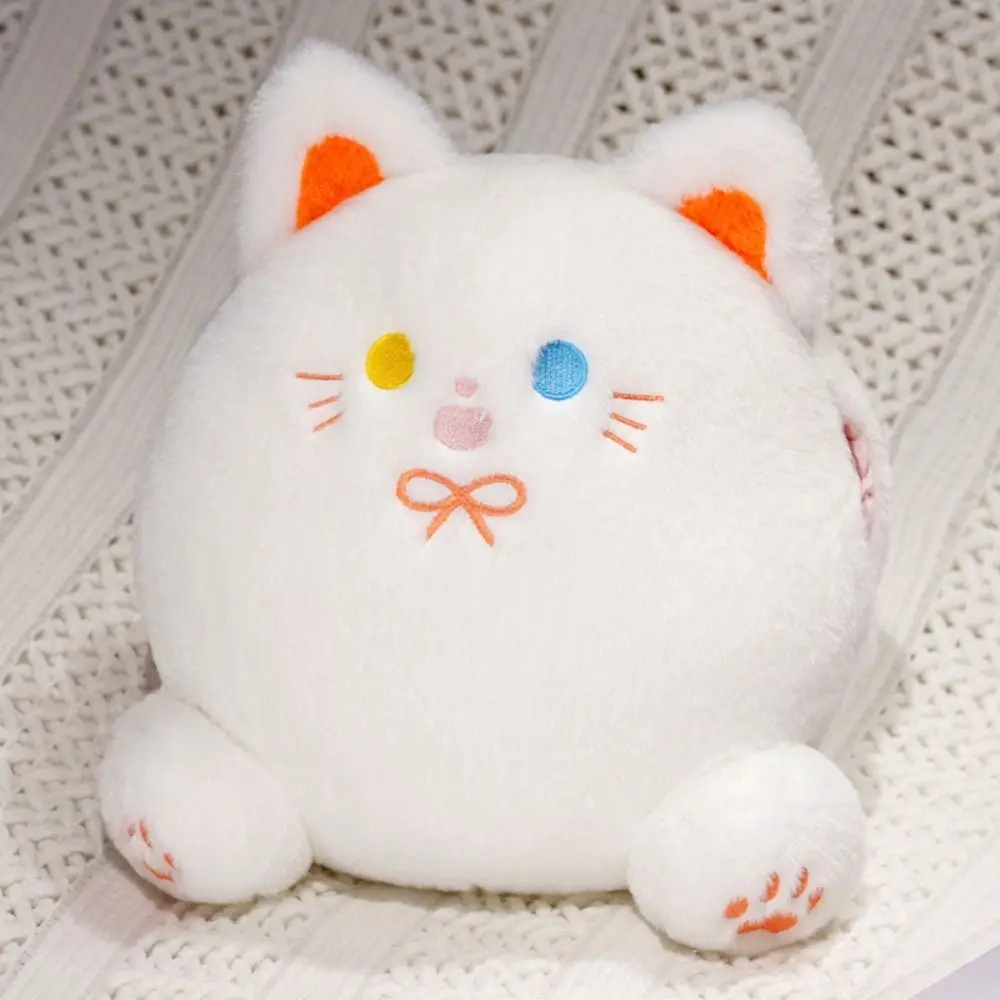PP Baumwolle Kattun Katze Plüschtiere mit Handtasche Plump White Cat Plüschkissen Weiche süße schwarze Katze Plüschpuppe Kinder Mädchen
