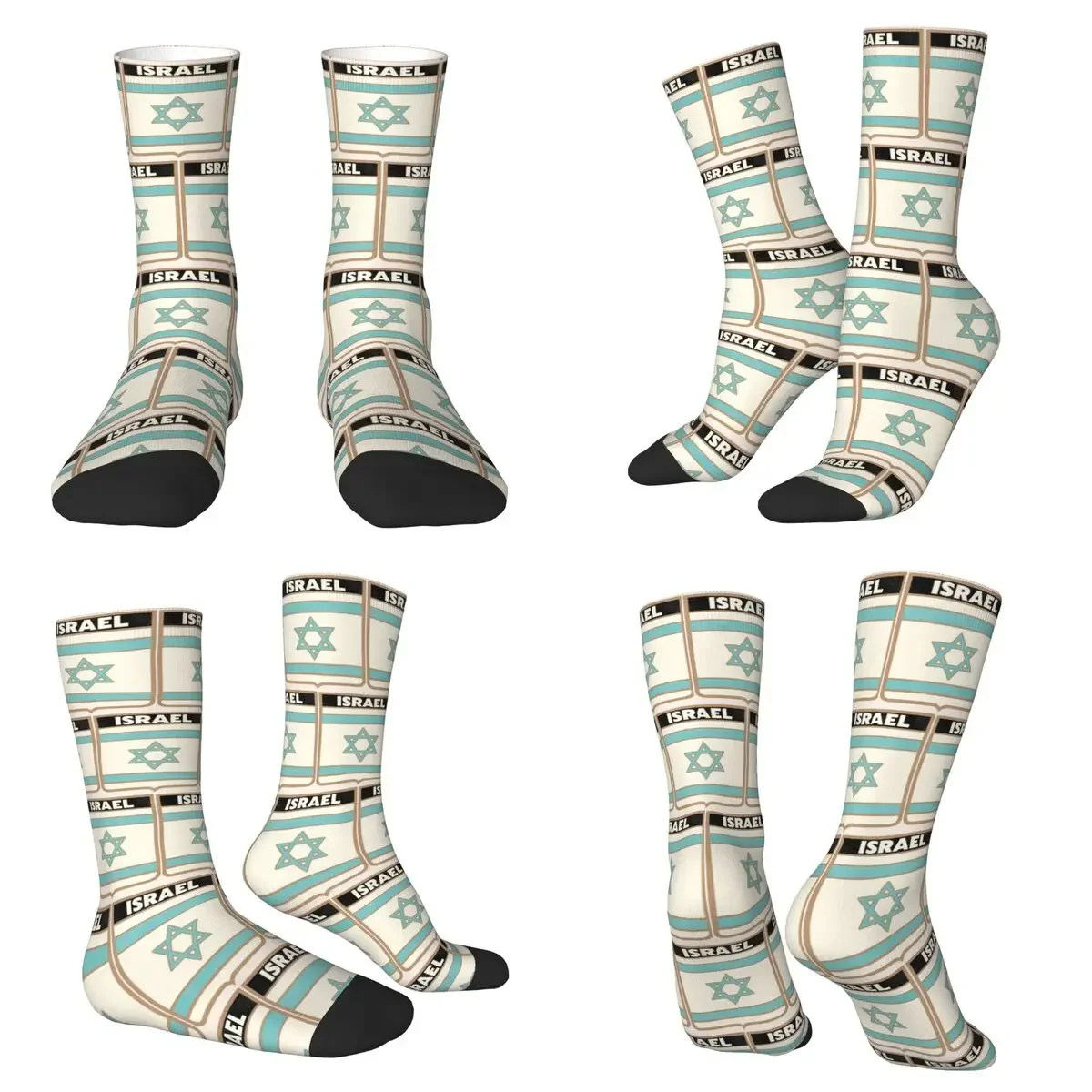 

Israel Vintage Crest Travel Souvenir Socks Harajuku High Quality Stockings All Season Long Socks Unisex Valentine's Day Gifts