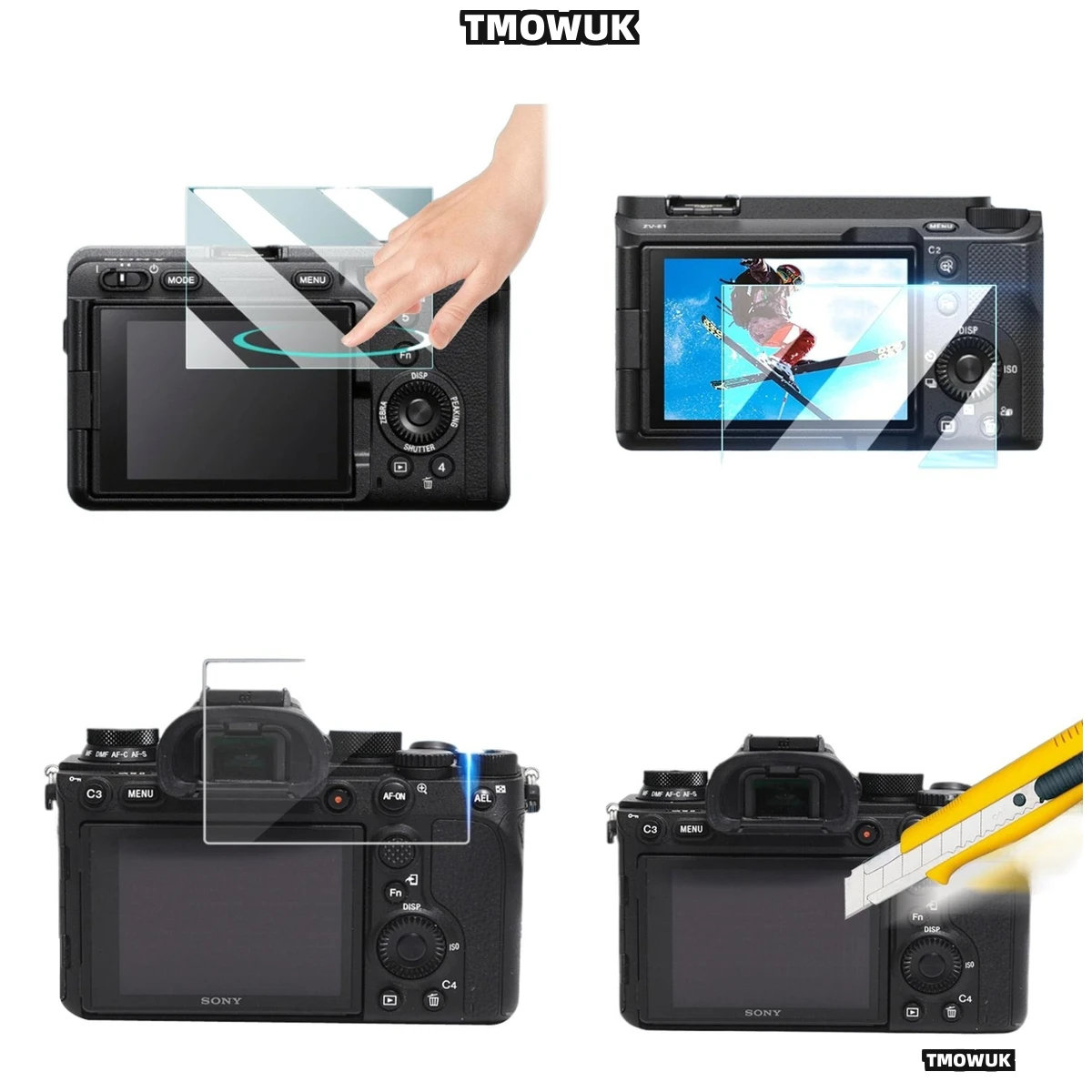 

For FX3 FX30 ZV1 ZV1-E10 A9 A9II, Smooth Touch 9H Glass Protective Film.