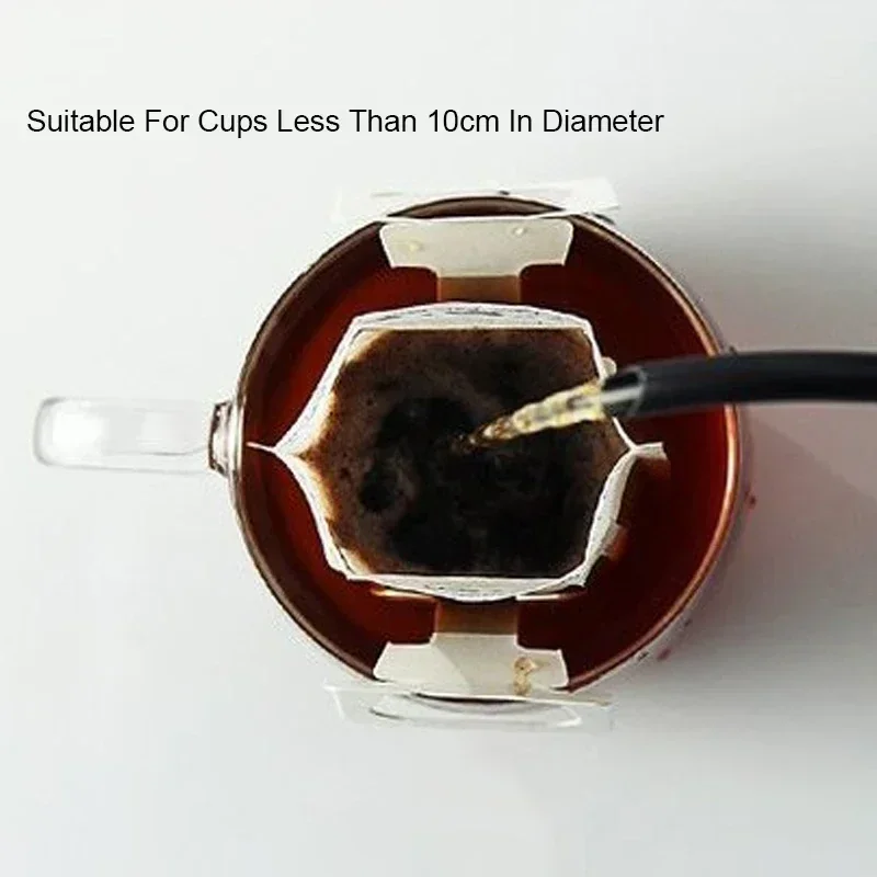20/50/100 stücke kaffeefilter papiertüten wegwerf tropf kaffee beutel griff hängendes ohr espresso kaffee zubehör tee werkzeug