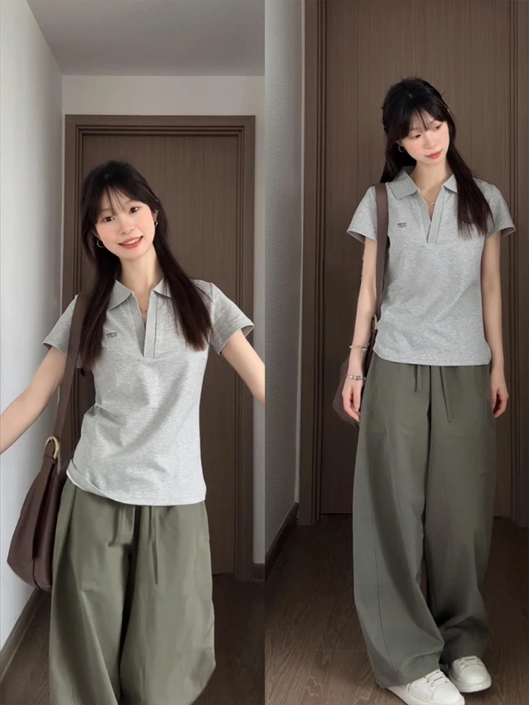 

Футболка Slim Fit ort Sve Ne, женская летняя повседневная футболка V-Ne Spor, топ из смеси хлопка с принтом в американском стиле ретро