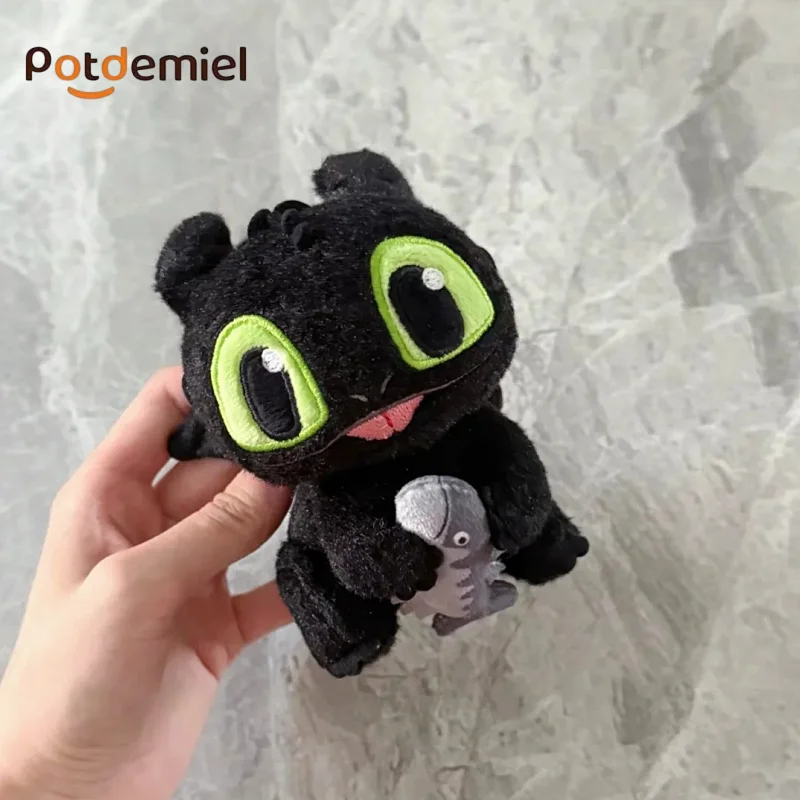 Плюшевый брелок Potdemiel Dreamworks «Драконы»: Беззубик и Световой Яростный, мягкая игрушка-подвеска для сумки, мультяшный кулон, подарок для пары