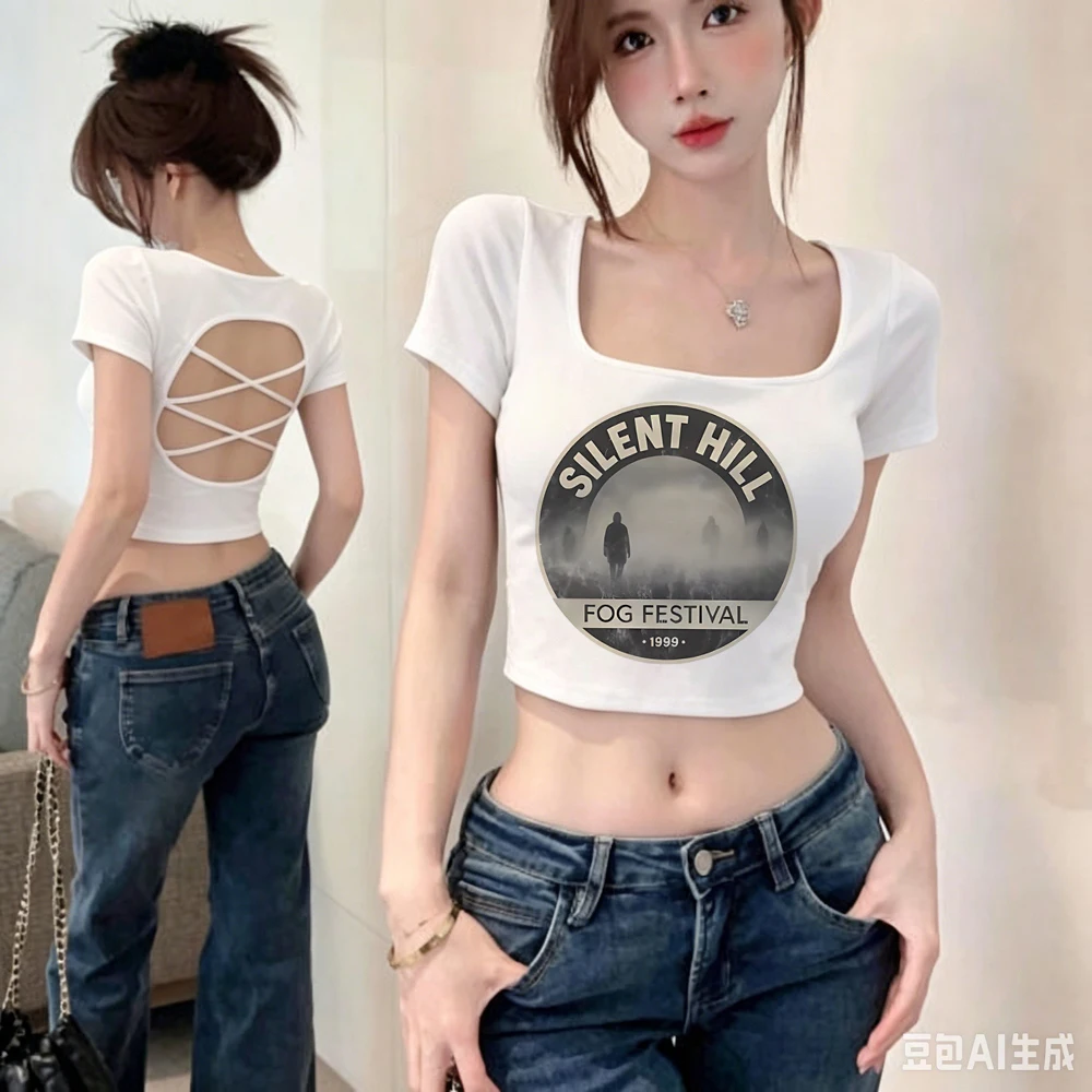 Silent Hill crop top female 20 - Vintage Fashion For Sale review and price