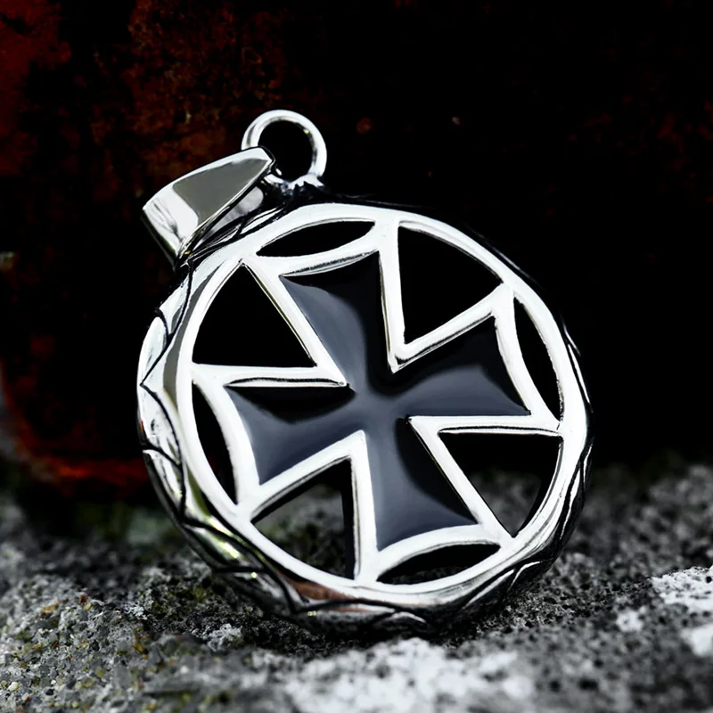 Steel soldier stainless steel classic  cross pendant necklace popular for Germany unique men jewelry