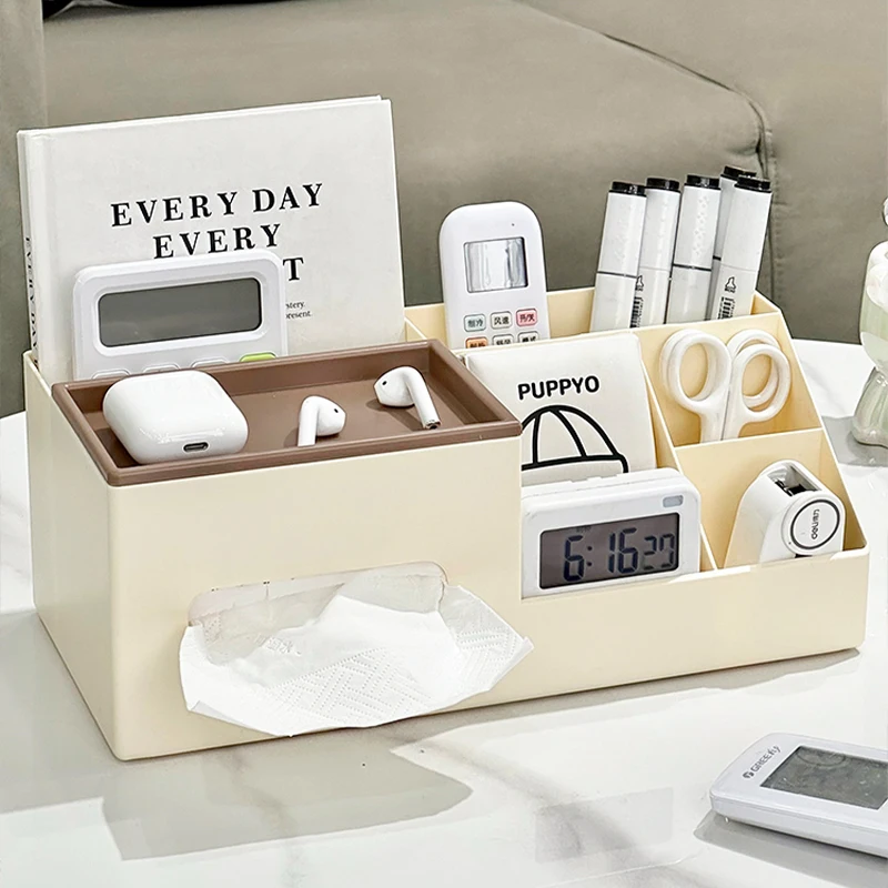 

Многофункциональный настольный держатель для салфеток для домашнего офиса, гостиной с пультом дистанционного управления для хранения