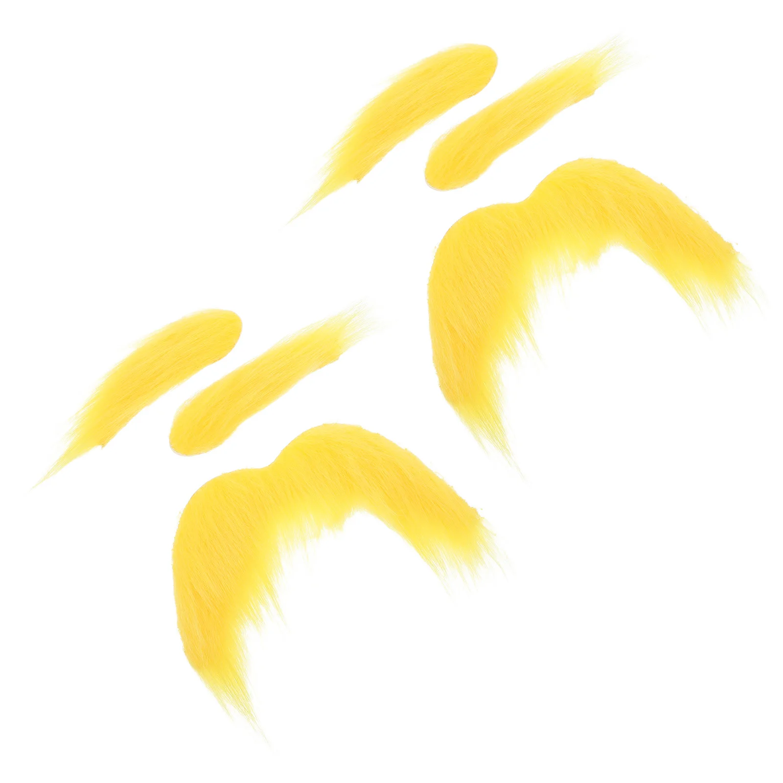 2 set Fake Eyebrows Mustache Kit Synthetic Fiber Realistic Facial Hair For Men Halloween Cosplay Party Photo Booth Props