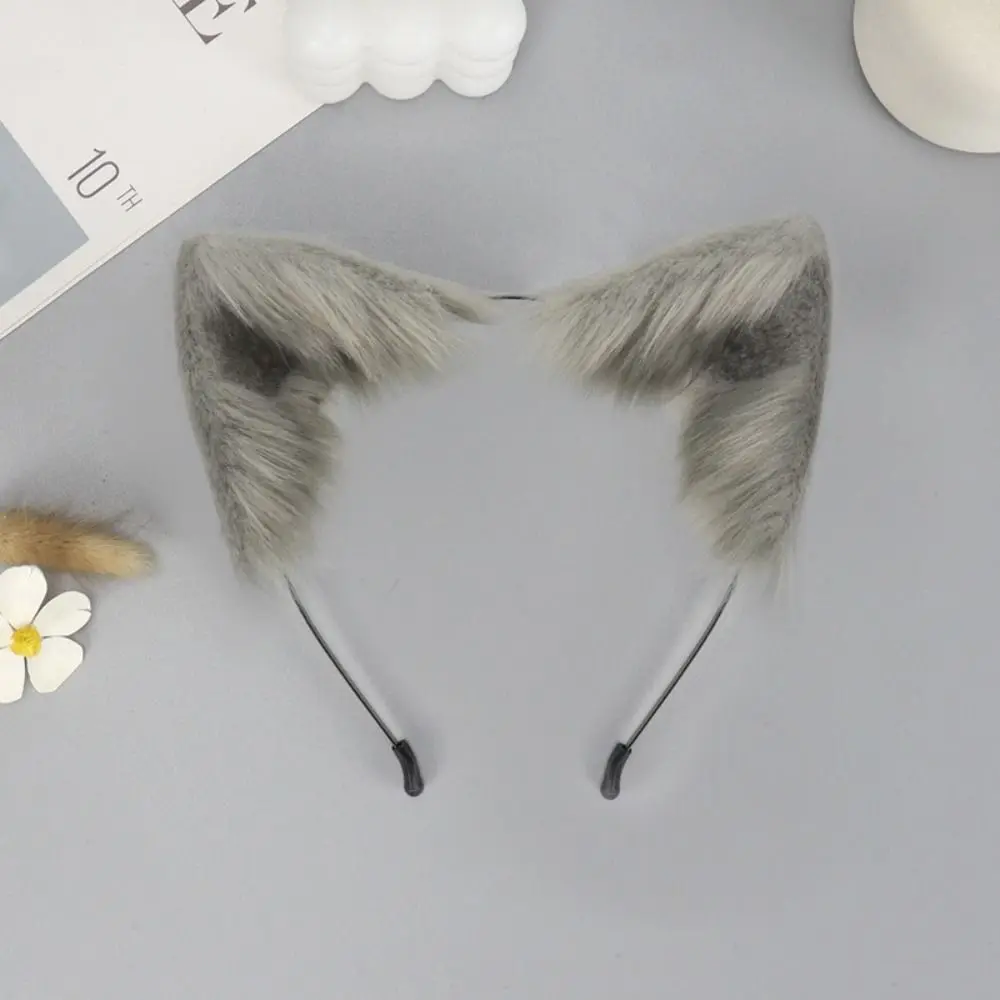 1PC Cute Plush Fox Cat Ears Gothic Headband Lolita Animal Ears Headwear Furry Artificial Cosplay Hair Accessories