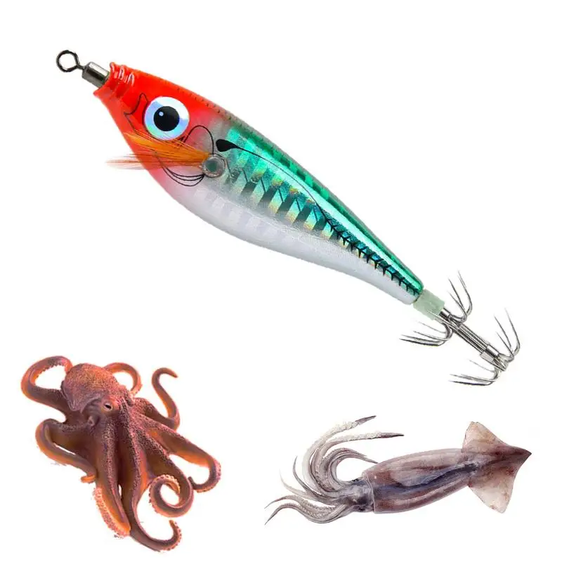 

Glow In The Dark Lures Realistic Rotating Fishing Lures Colorful Fish Lures For Sleeve Fish Squid Octopus Portable Fishing Baits