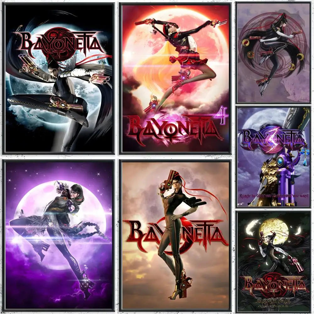 

Game B-BayonettaS Painting Calligraphy HD Canvas Poster Crease Free Waterproof All Space Wall Decor