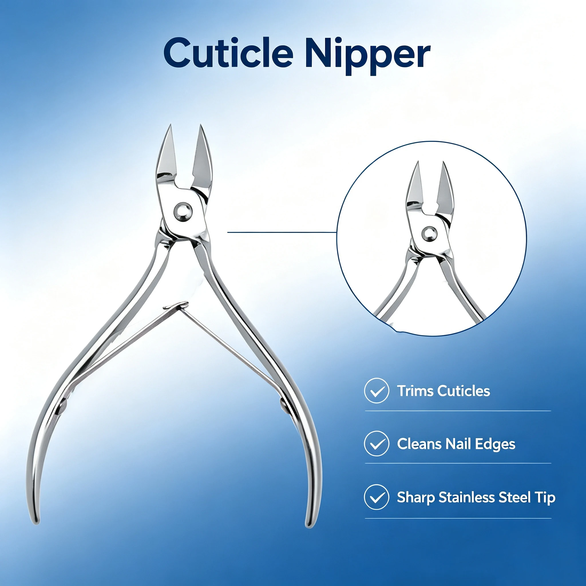 Cuticle Trimmer Cuticle Pusher Cutter Set Professional Stainless Steel Nipper Cutter Clipper Cuticle Remover for Finger Toe Nail