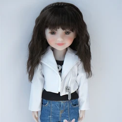 JD633 5-6 zoll 6-7inch 7-8 zoll 8-9 zoll 1/8 1/3 1/4 1/6 prinzessin Wellung mit Schöne flechten band Synthetische mohair BJD Puppe perücke