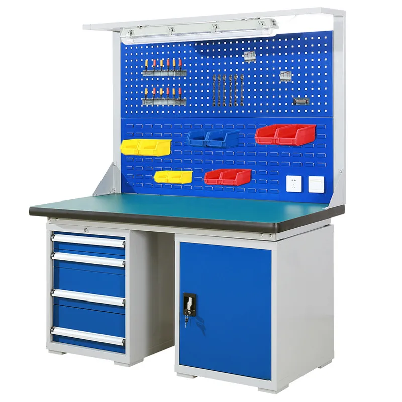 Anti-static heavy-duty workbench Multifunctional repair table with lamp Workshop fitter