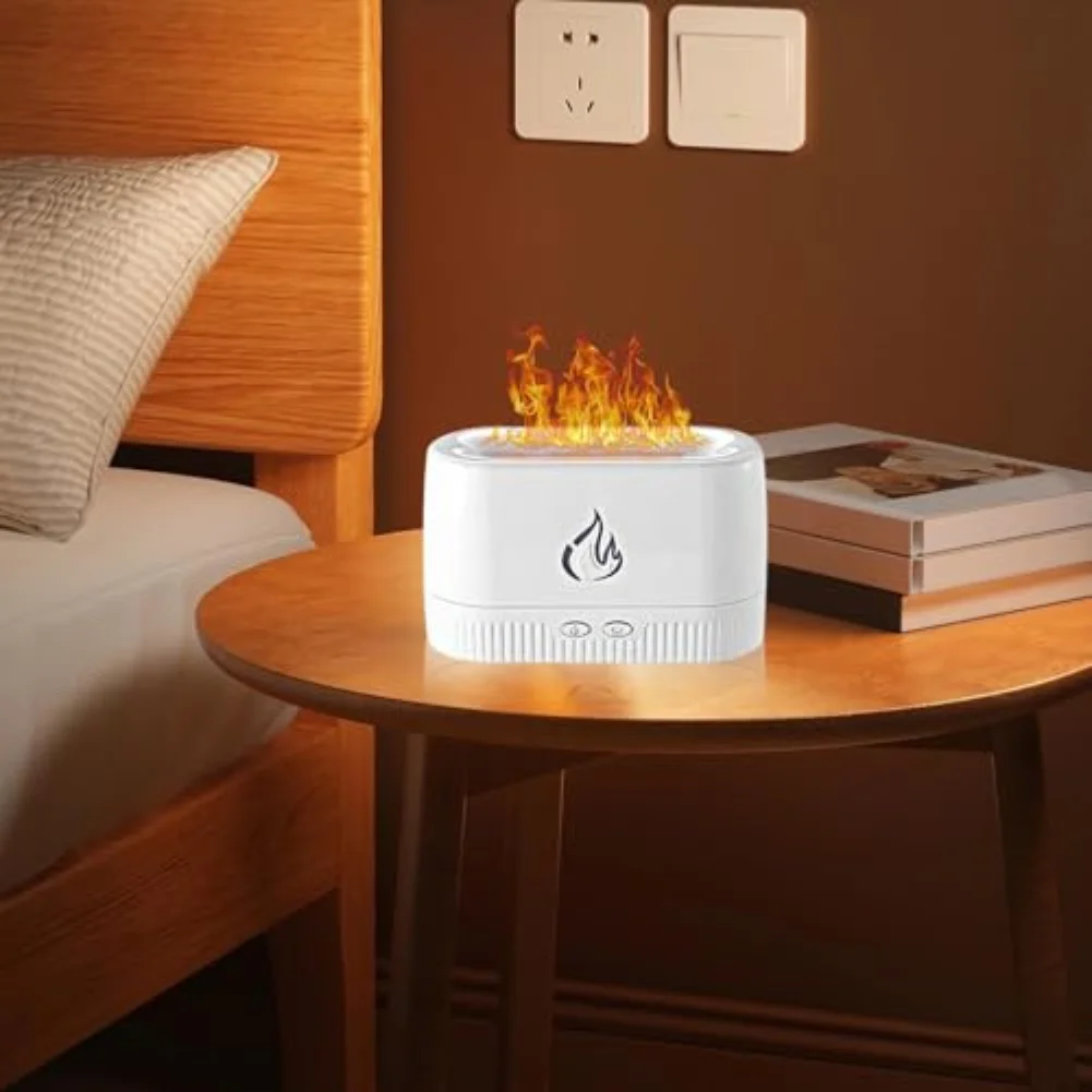 Flame Aromatherapy Diffuser 200ML Silent Humidifier With For Retro Design Essential Oil Diffuser For Home Office Decor