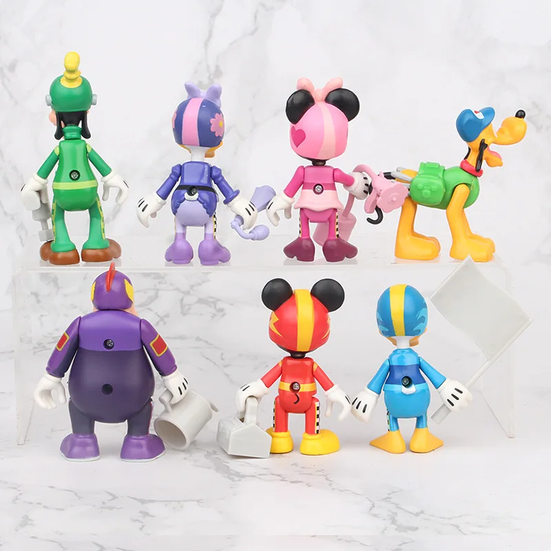 7Pcs/Set Disney Action Figures Toys Mickey Minnie Mouse Donald Daisy Duck Goofy Pluto Model Dolls Kids Gift