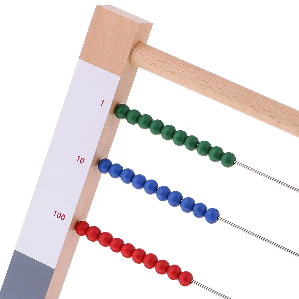 Drewniana liczydło dla dzieci z koralikami, edukacyjna rama, zabawka matematyczna dla dzieci.